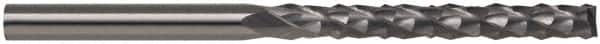 Accupro - 1/4" Diam, 3/4" LOC, End Mill End, Solid Carbide Diamond Pattern Router Bit - Right Hand Cut, 2" OAL, 1/4" Shank Diam, Use on Fiberglass - Americas Industrial Supply