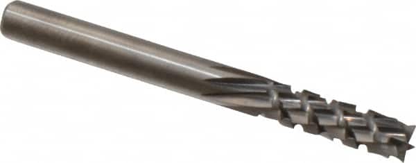 Onsrud - 3/16" Cut Diam, 3/16" Shank Diam, Cylinder Head Fluted Cut Burr - Carbide, Flat End, 5/8" LOC, 2" OAL - Americas Industrial Supply