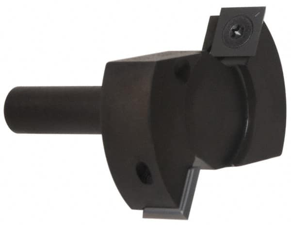 Onsrud - 4" Cutting Diam, 1/8" Max Depth of Cut, 3/4" Shank Diam, Indexable Spoilboard Surface Insert Cutter - 3 Cutters, Up Shear Cut, ICK L 142 Insert Style, Carbide-Tipped, 3.05" OAL, 2-1/4" Shank Length, Right Hand Cut - Americas Industrial Supply