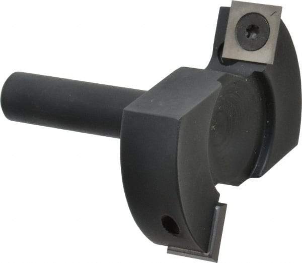 Onsrud - 2-1/2" Cutting Diam, 1/8" Max Depth of Cut, 1/2" Shank Diam, Indexable Spoilboard Surface Insert Cutter - 2 Cutters, Straight Cut, ICK L 142 Insert Style, 2.8" OAL, 2" Shank Length, Right Hand Cut - Americas Industrial Supply