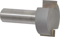 Onsrud - 1-1/4" Cutting Diam, 1/8" Max Depth of Cut, 1/2" Shank Diam, Indexable Spoilboard Surface Insert Cutter - 2 Cutters, Straight Cut, ICK L 142 Insert Style, Carbide Tipped, 2" OAL, 1-1/2" Shank Length, Right Hand Cut - Americas Industrial Supply