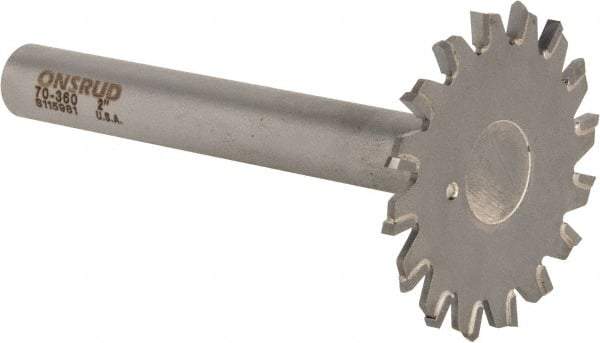 Onsrud - 2" Diam x 0.095" Blade Thickness, 16 Tooth Slitting and Slotting Saw - Shank Connection, Right Hand, Uncoated, Carbide-Tipped, -5° Rake - Americas Industrial Supply