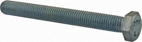 Value Collection - M12x1.75mm Metric Coarse, 110mm Length Under Head Hex Head Cap Screw - Fully Threaded, Grade 8.8 Steel, Zinc-Plated Finish, 19mm Hex - Americas Industrial Supply
