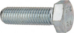 Value Collection - M12x1.75mm Metric Coarse, 40mm Length Under Head Hex Head Cap Screw - Fully Threaded, Grade 8.8 Steel, Zinc-Plated Finish, 19mm Hex - Americas Industrial Supply