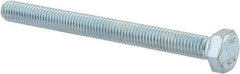 Value Collection - M8x1.25mm Metric Coarse, 90mm Length Under Head Hex Head Cap Screw - Fully Threaded, Grade 8.8 Steel, Zinc-Plated Finish, 13mm Hex - Americas Industrial Supply