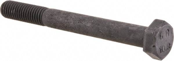 Value Collection - M8x1.25mm Metric Coarse, 75mm Length Under Head Hex Head Cap Screw - Partially Threaded, Grade 10.9 Steel, Uncoated, 13mm Hex - Americas Industrial Supply