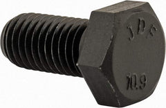 Value Collection - M12x1.75mm Metric Coarse, 25mm Length Under Head Hex Head Cap Screw - Fully Threaded, Grade 10.9 Steel, Uncoated, 19mm Hex - Americas Industrial Supply