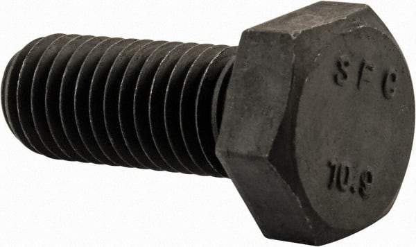 Value Collection - M12x1.75mm Metric Coarse, 30mm Length Under Head Hex Head Cap Screw - Fully Threaded, Grade 10.9 Steel, Uncoated, 19mm Hex - Americas Industrial Supply