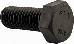 Value Collection - M12x1.75mm Metric Coarse, 30mm Length Under Head Hex Head Cap Screw - Fully Threaded, Grade 10.9 Steel, Uncoated, 19mm Hex - Americas Industrial Supply