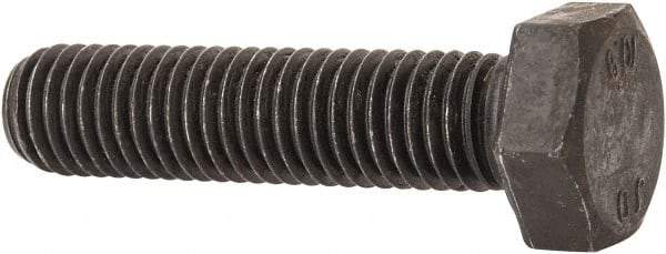 Value Collection - M12x1.75mm Metric Coarse, 50mm Length Under Head Hex Head Cap Screw - Fully Threaded, Grade 10.9 Steel, Uncoated, 19mm Hex - Americas Industrial Supply