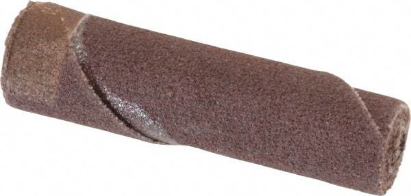 Merit Abrasives - 3/8" Max Roll Diam x 1-1/2" OAL, 180 Grit Aluminum Oxide Straight Cartridge Roll - 1/8" Pilot Hole Diam, Very Fine Grade - Americas Industrial Supply