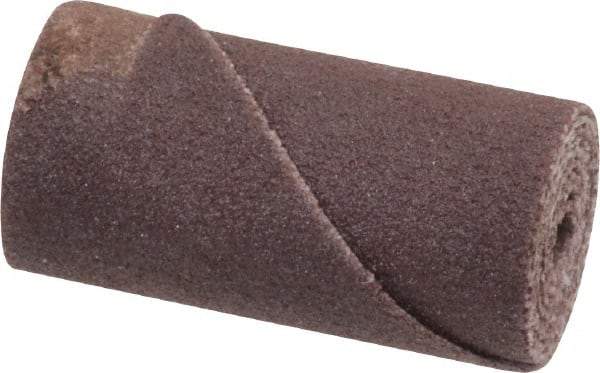Merit Abrasives - 1/2" Max Roll Diam x 1" OAL, 180 Grit Aluminum Oxide Straight Cartridge Roll - 1/8" Pilot Hole Diam, Very Fine Grade - Americas Industrial Supply