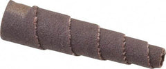 Merit Abrasives - 1-1/2" Long x 3/8" Diam, Aluminum Oxide, Full Taper Cartridge Roll - 180 Grit, 1/8" Pilot Hole Diam, Very Fine Grade - Americas Industrial Supply