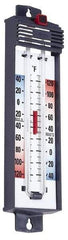 Taylor - -40 to 120°F, Min and Max Thermometer - 5 Inch Long x 4-3/8 Inch Wide, Push Button Reset Thermometer - Americas Industrial Supply