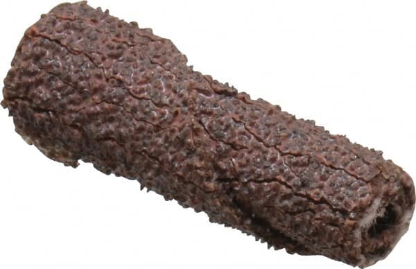 Merit Abrasives - 1/4" Max Roll Diam x 1" OAL, 50 Grit Aluminum Oxide Straight Cartridge Roll - 1/8" Pilot Hole Diam, Coarse Grade - Americas Industrial Supply