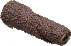 Merit Abrasives - 1/4" Max Roll Diam x 1" OAL, 50 Grit Aluminum Oxide Straight Cartridge Roll - 1/8" Pilot Hole Diam, Coarse Grade - Americas Industrial Supply