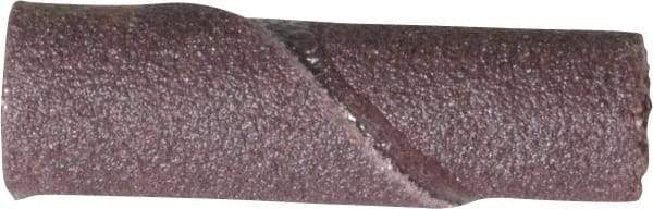 Merit Abrasives - 1/4" Max Roll Diam x 1" OAL, 180 Grit Aluminum Oxide Straight Cartridge Roll - 1/8" Pilot Hole Diam, Very Fine Grade - Americas Industrial Supply