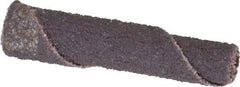 Merit Abrasives - 1/4" Max Roll Diam x 1-1/2" OAL, 80 Grit Aluminum Oxide Straight Cartridge Roll - 1/8" Pilot Hole Diam, Medium Grade - Americas Industrial Supply