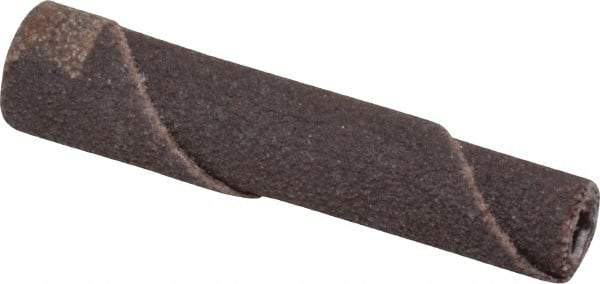 Standard Abrasives - 5/16" Max Roll Diam x 1-1/2" OAL, 80 Grit Aluminum Oxide Straight Cartridge Roll - 1/8" Pilot Hole Diam, Medium Grade - Americas Industrial Supply
