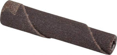 Standard Abrasives - 5/16" Max Roll Diam x 1-1/2" OAL, 80 Grit Aluminum Oxide Straight Cartridge Roll - 1/8" Pilot Hole Diam, Medium Grade - Americas Industrial Supply