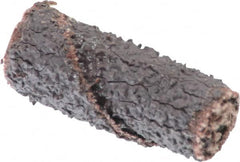 Merit Abrasives - 3/8" Max Roll Diam x 1" OAL, 36 Grit Straight Cartridge Roll - 1/8" Pilot Hole Diam, Very Coarse Grade - Americas Industrial Supply