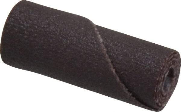 Merit Abrasives - 3/8" Max Roll Diam x 1" OAL, 180 Grit Aluminum Oxide Straight Cartridge Roll - 1/8" Pilot Hole Diam, Very Fine Grade - Americas Industrial Supply