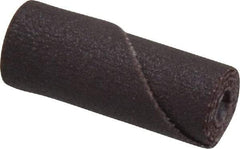 Merit Abrasives - 3/8" Max Roll Diam x 1" OAL, 180 Grit Aluminum Oxide Straight Cartridge Roll - 1/8" Pilot Hole Diam, Very Fine Grade - Americas Industrial Supply