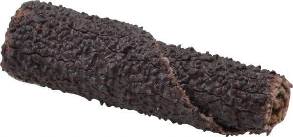 Merit Abrasives - 3/8" Max Roll Diam x 1-1/2" OAL, 36 Grit Aluminum Oxide Straight Cartridge Roll - 1/8" Pilot Hole Diam, Very Coarse Grade - Americas Industrial Supply