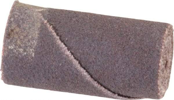 Merit Abrasives - 1/2" Max Roll Diam x 1" OAL, 120 Grit Aluminum Oxide Straight Cartridge Roll - 1/8" Pilot Hole Diam, Fine Grade - Americas Industrial Supply