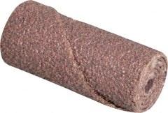 Merit Abrasives - 5/8" Max Roll Diam x 1-1/2" OAL, 50 Grit Aluminum Oxide Straight Cartridge Roll - 3/16" Pilot Hole Diam, Coarse Grade - Americas Industrial Supply