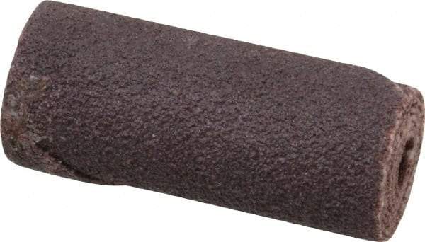 Merit Abrasives - 5/8" Max Roll Diam x 1-1/2" OAL, 80 Grit Aluminum Oxide Straight Cartridge Roll - 3/16" Pilot Hole Diam, Medium Grade - Americas Industrial Supply