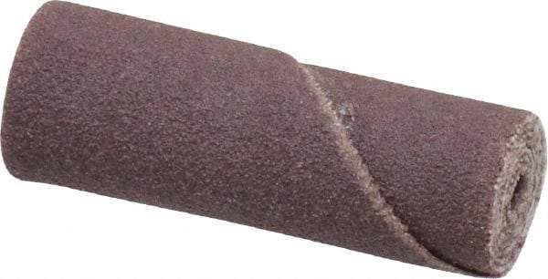 Merit Abrasives - 1/2" Max Roll Diam x 1-1/2" OAL, 120 Grit Aluminum Oxide Straight Cartridge Roll - 1/8" Pilot Hole Diam, Fine Grade - Americas Industrial Supply