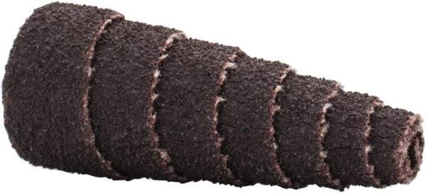 Merit Abrasives - 1-1/2" Long x 5/8" Diam, Aluminum Oxide, Full Taper Cartridge Roll - 80 Grit, 1/8" Pilot Hole Diam, Medium Grade - Americas Industrial Supply
