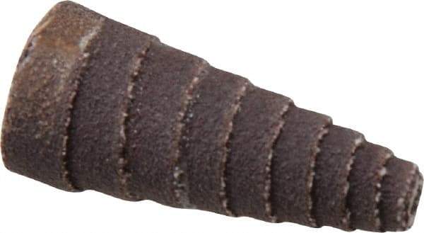 Merit Abrasives - 1-1/2" Long x 5/8" Diam, Aluminum Oxide, Full Taper Cartridge Roll - 120 Grit, 1/8" Pilot Hole Diam, Fine Grade - Americas Industrial Supply