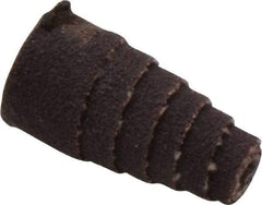 Merit Abrasives - 1" Long x 1/2" Diam, Aluminum Oxide, Full Taper Cartridge Roll - 120 Grit, 1/8" Pilot Hole Diam, Fine Grade - Americas Industrial Supply