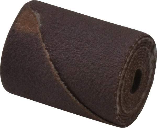 Merit Abrasives - 3/4" Max Roll Diam x 1" OAL, 120 Grit Aluminum Oxide Straight Cartridge Roll - 3/16" Pilot Hole Diam, Fine Grade - Americas Industrial Supply
