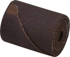 Merit Abrasives - 3/4" Max Roll Diam x 1" OAL, 120 Grit Aluminum Oxide Straight Cartridge Roll - 3/16" Pilot Hole Diam, Fine Grade - Americas Industrial Supply