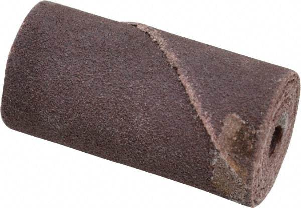 Merit Abrasives - 3/4" Max Roll Diam x 1-1/2" OAL, 120 Grit Aluminum Oxide Straight Cartridge Roll - 3/16" Pilot Hole Diam, Fine Grade - Americas Industrial Supply