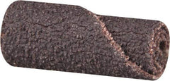 Merit Abrasives - 3/8" Max Roll Diam x 1" OAL, 50 Grit Aluminum Oxide Straight Cartridge Roll - 1/8" Pilot Hole Diam, Coarse Grade - Americas Industrial Supply