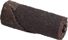 Merit Abrasives - 3/8" Max Roll Diam x 1" OAL, 80 Grit Aluminum Oxide Straight Cartridge Roll - 1/8" Pilot Hole Diam, Medium Grade - Americas Industrial Supply