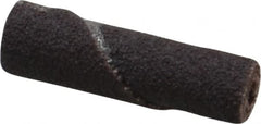 Merit Abrasives - 3/8" Max Roll Diam x 1-1/2" OAL, 80 Grit Aluminum Oxide Straight Cartridge Roll - 1/8" Pilot Hole Diam, Medium Grade - Americas Industrial Supply