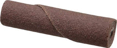 Merit Abrasives - 3/8" Max Roll Diam x 1-1/2" OAL, 120 Grit Aluminum Oxide Straight Cartridge Roll - 1/8" Pilot Hole Diam, Fine Grade - Americas Industrial Supply