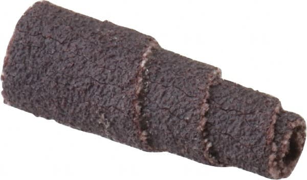 Merit Abrasives - 1" Long x 3/8" Diam, Aluminum Oxide, Full Taper Cartridge Roll - 80 Grit, 1/8" Pilot Hole Diam, Medium Grade - Americas Industrial Supply