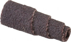 Merit Abrasives - 1" Long x 3/8" Diam, Aluminum Oxide, Full Taper Cartridge Roll - 80 Grit, 1/8" Pilot Hole Diam, Medium Grade - Americas Industrial Supply