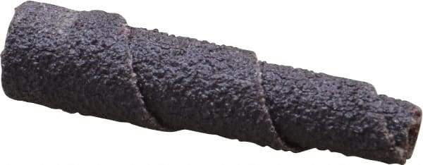 Merit Abrasives - 1-1/2" Long x 3/8" Diam, Aluminum Oxide, Full Taper Cartridge Roll - 80 Grit, 1/8" Pilot Hole Diam, Medium Grade - Americas Industrial Supply