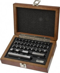 Value Collection - 36 Piece, 0.05 to 4", Grade AS-1, Steel Gage Block Set - Rectangular, 12µ (0.050"), 12µ (0.5-1"), 16µ (2"), 24µ (4"), 8µ (0.1-0.4") Tolerance - Americas Industrial Supply