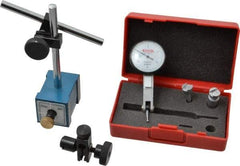 SPI - 0.0005" Graduation, 0-100 Dial Reading, Indicator & Base Kit - 0.0005 Inch Graduation, Includes Dial Test Indicator Set, Magnetic Base - Americas Industrial Supply
