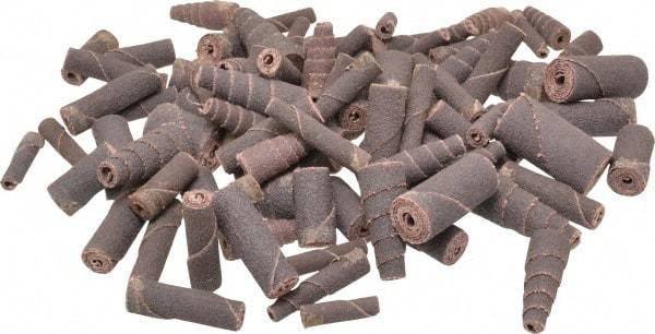 Merit Abrasives - 100 Piece Aluminum Oxide Cartridge Roll Set - 60, 80 & 120 Grit - Americas Industrial Supply