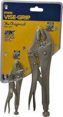Irwin - 2 Piece Locking Plier Set - Comes in Display Card - Americas Industrial Supply