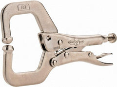 Irwin - 6" OAL C-Clamp Locking Pliers - 1-1/2" Jaw Depth, 2-1/8" Jaw Opening - Americas Industrial Supply